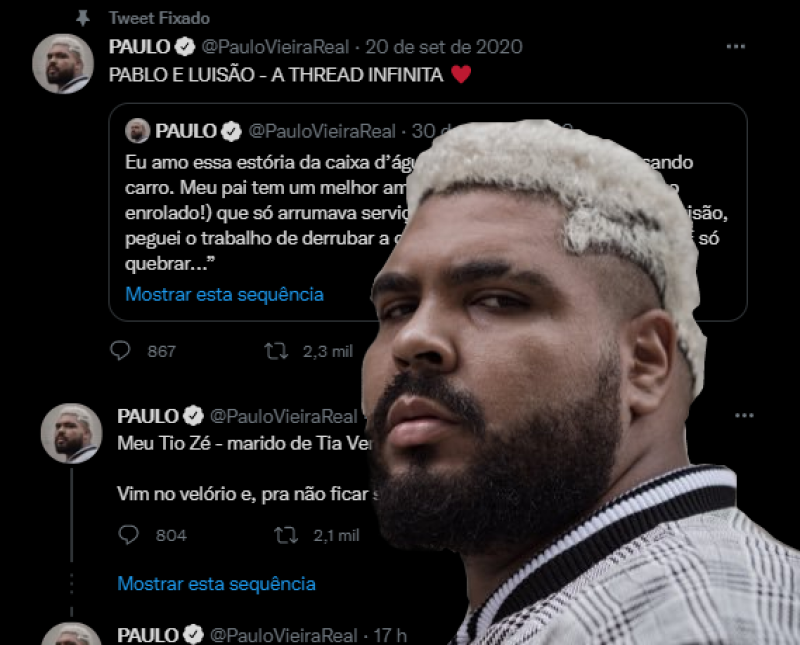 Histórias de Pablo e Luisão eternizadas no Twitter por Paulo Vieira vão  virar série - NerdBunker